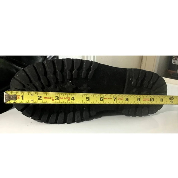 FUGGA Mens 8.5 Hunter Green Leather Boots Y2K - Picture 15 of 16